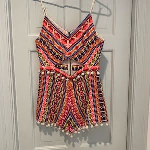 Romper with front cutout